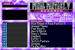 Final Fantasy V Advance - Sound Restoration Hack